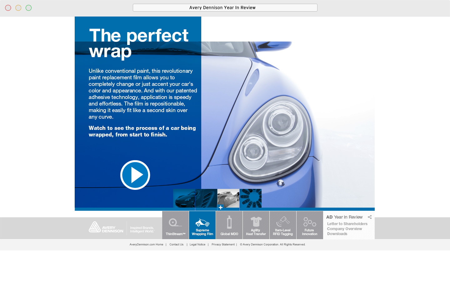 Avery Dennison 2011 Online Year In Review Supreme Wrapping Film The perfect wrap